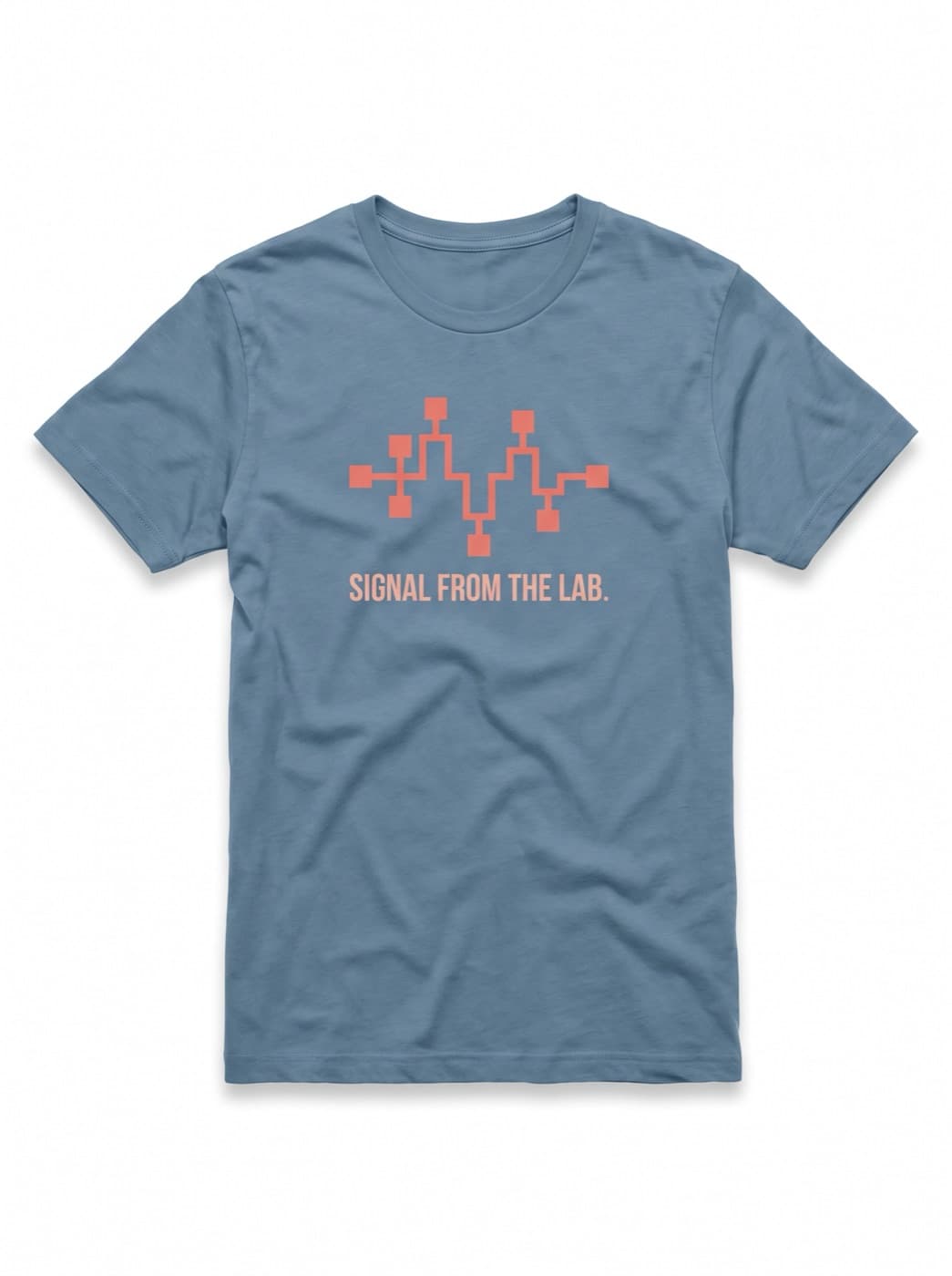 The Signal From The Lab tee in Slate Blue